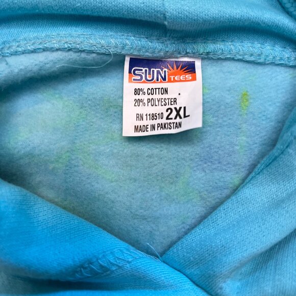 Snowmilk Steetwear Teal Hoodie Painted w/Original Snowmilk Design - Picture 4 of 8